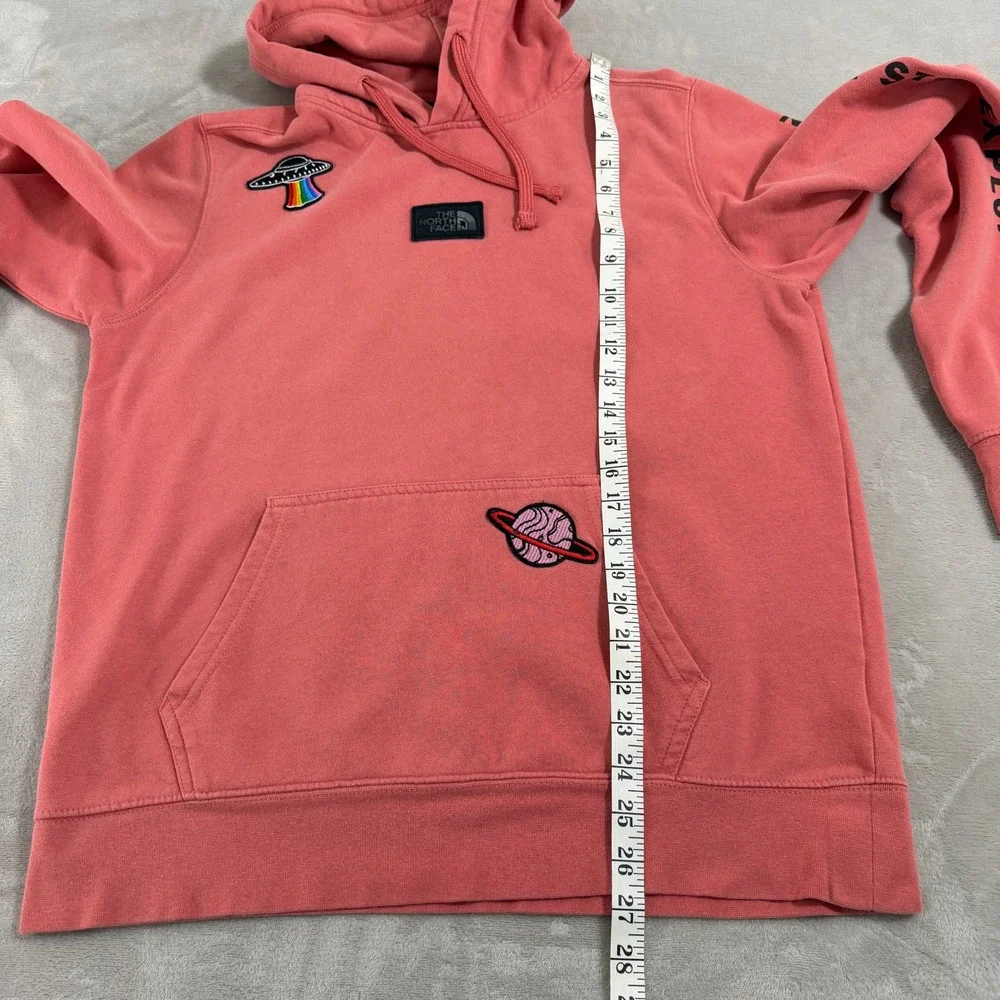 The North Face Mens Pink Space Patch Never Stop Exploring Hoodie Medium